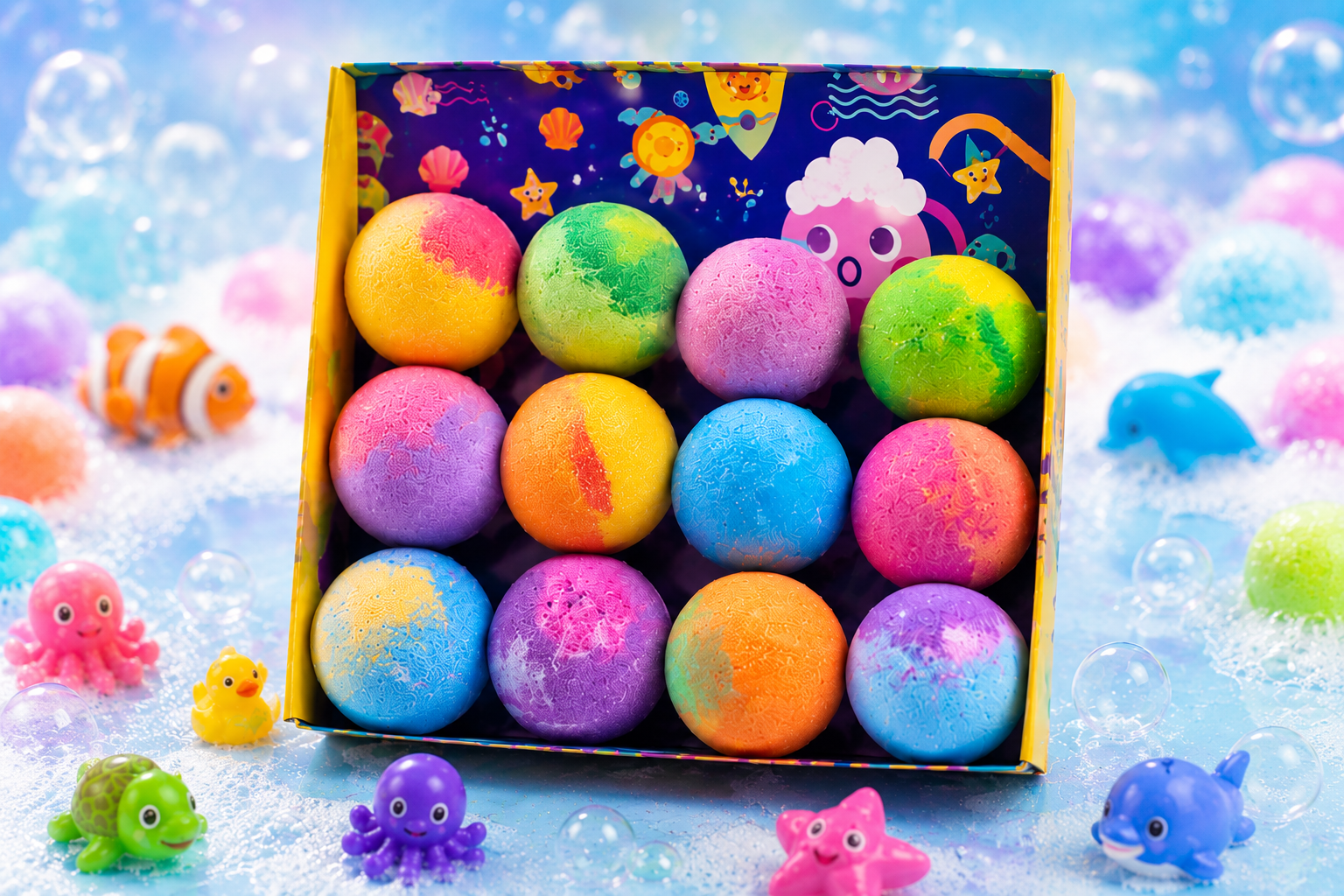 Pack Ultime × 12 Bombes de Bain Surprises 🎁